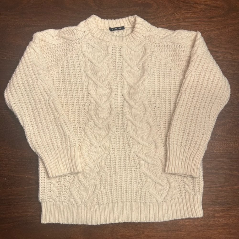 Chic Cream Cable Knit Sweater